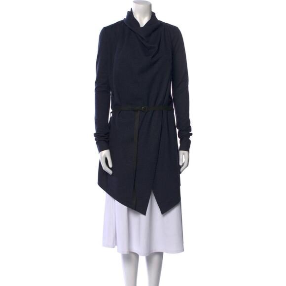 Helmut Lang Wool Cowl Neck Sweater Navy - M - Picture 1 of 3
